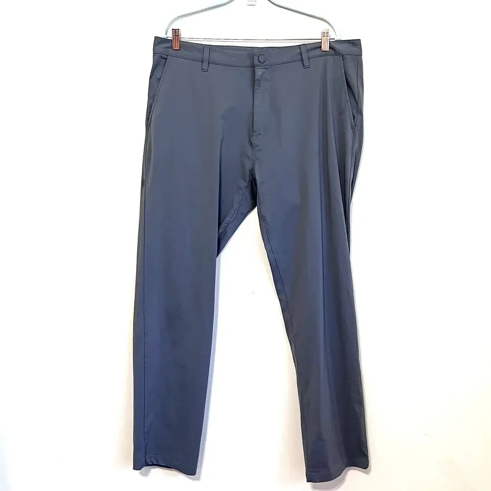 Rhone Commuter Classic Pants Mens 38 Gray Performance Chino Travel Tech‎ Stretch